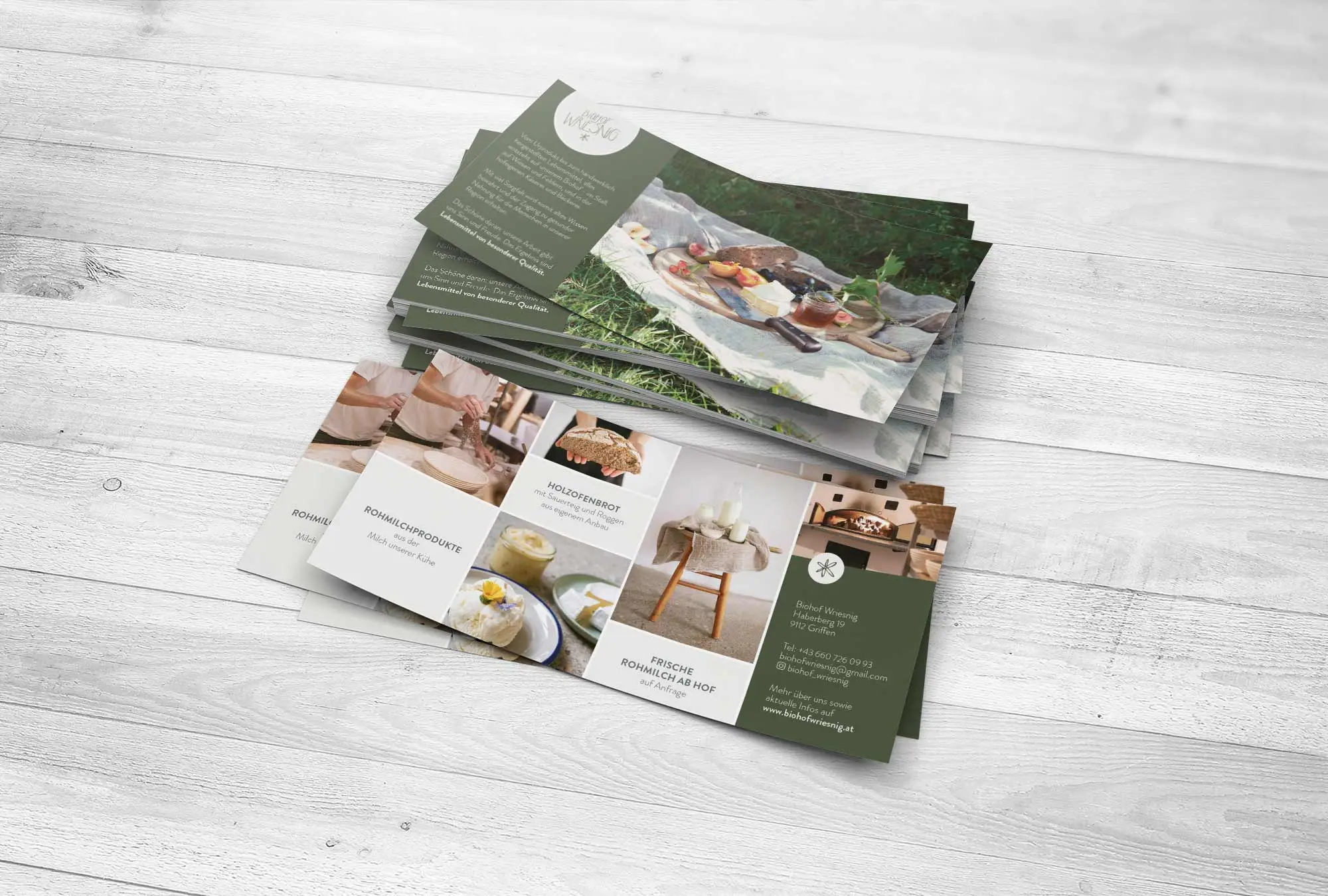 Zweiseitiger Printflyer für Biohof