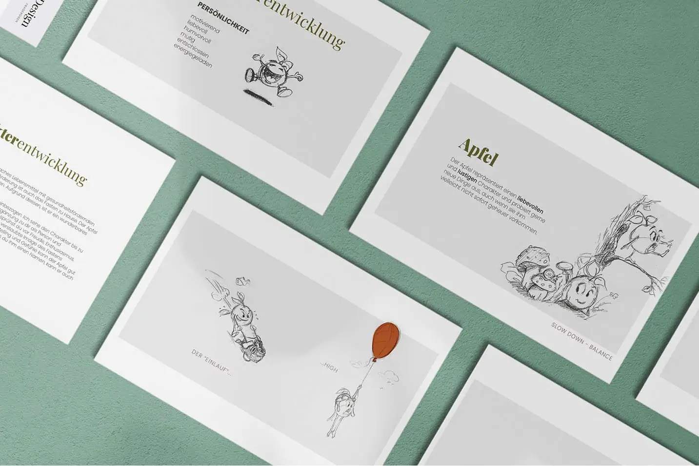 Charakterdesign Entwicklung - Zeichnungen