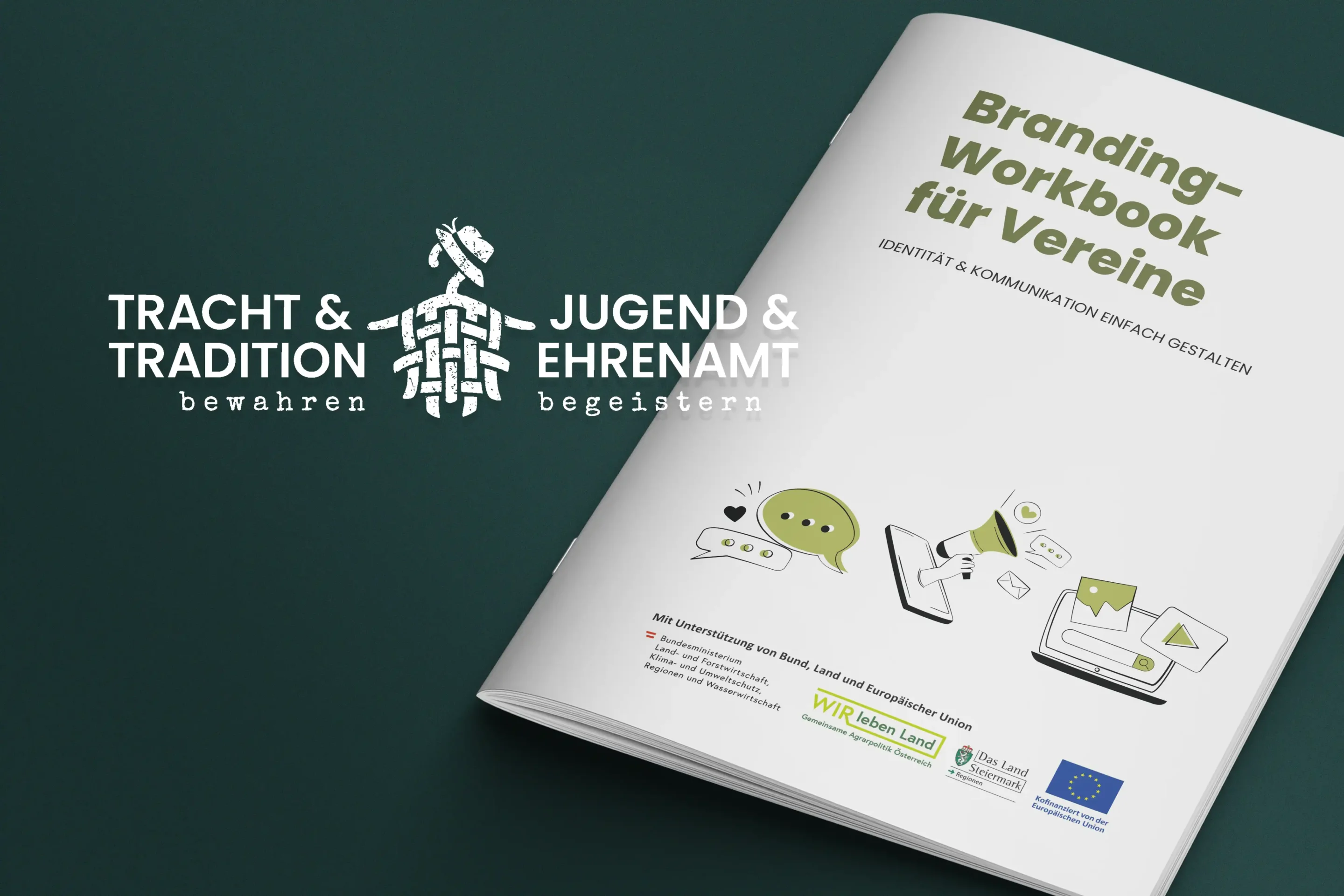 Leaderprojekt Workbook Mockup und Logo